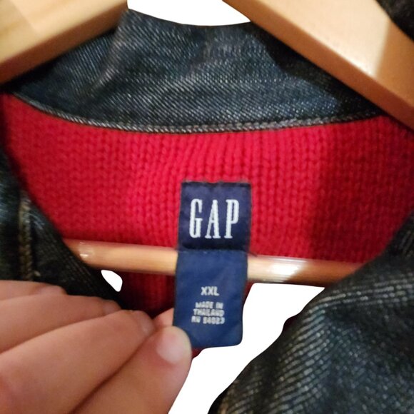 Gap Womens XXL Denim Jacket With sweater lining & zip Closure - Picture 3 of 3